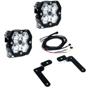 Jeep JL Squadron Pro Lights - Baja Designs - 2.0 A-Pillar Kit (Spot) - Clear - `18-`25